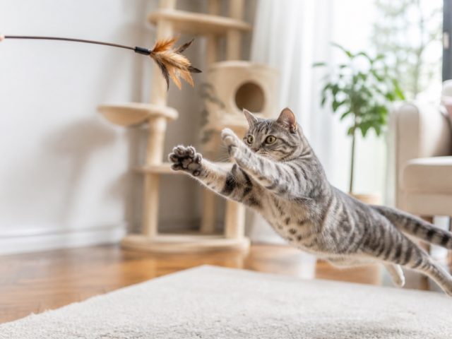 Keeping an indoor cat genuinely busy